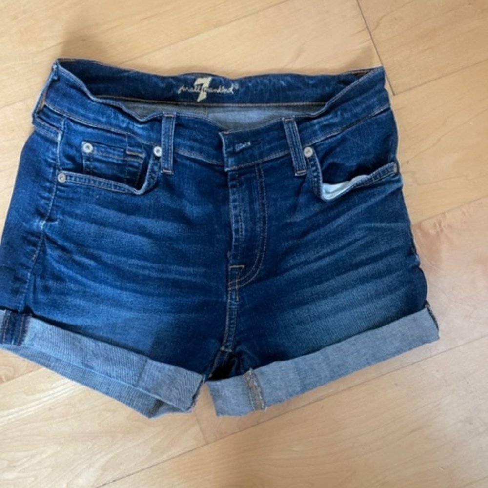 7 for All Mankind Shorts- Dark Blue Size 24